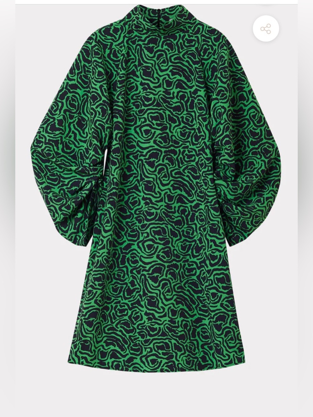 Rodebjer Elure Crepe Midi Dress Emerald Swirl Colorway Medium
